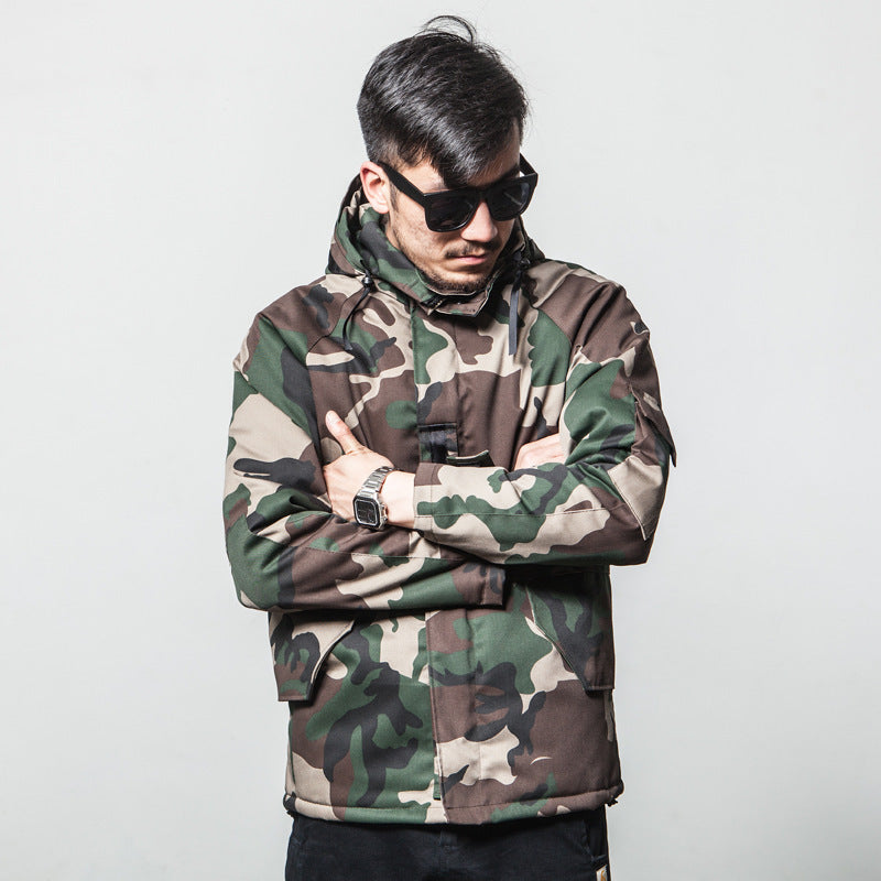 Winter camouflage cotton jacket men