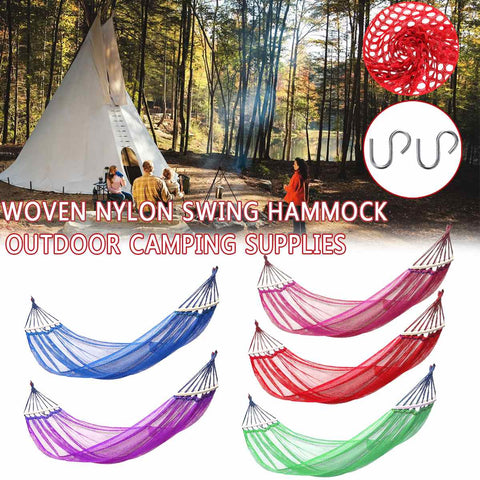 Outdoor camping hammock relaxation