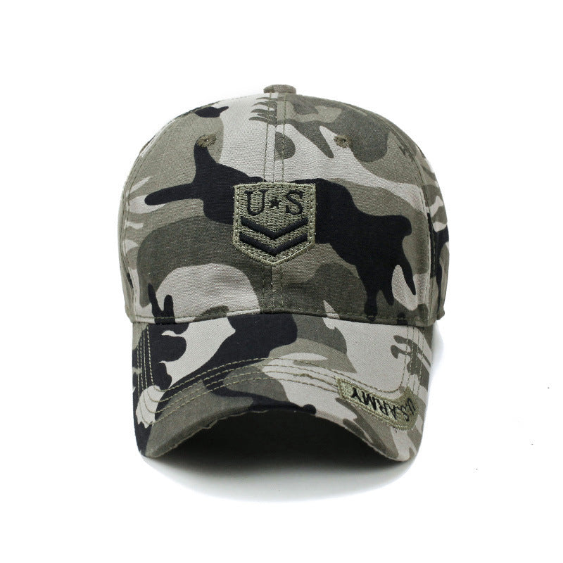 Outdoor camouflage embroidered baseball cap