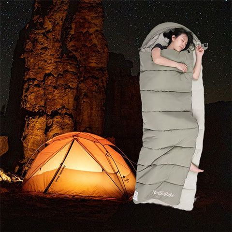 HPG CozyStitch Envelope Hooded Cotton Camping Sleeping Bag