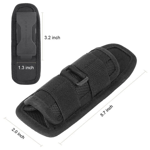 Outdoor Tactical Flashlight Pouch Holster 360 Degree Rotatable Clip Torch Cover for Belt Flashlight Holder Hunting Accessories