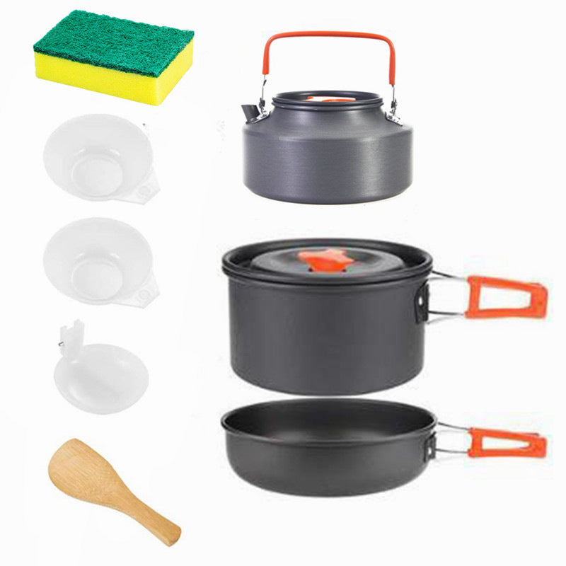 HPG Campers' Kettle Combo: Portable Tableware and Camping Pot