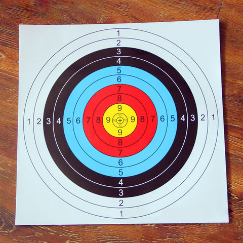 New 30pcs 40*40 cm Archery Shooting Target Paper Bow Hunting Archery Kit Standard Full Ring Single Spot Shooting Training Paper