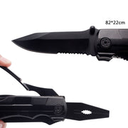 QUK Pliers Multi-tool Folding EDC Camping Outdoor Survival Hunting Screwdriver Kit Bits Knife Bottle Opener Hand Tools Belt-pouch