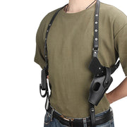 Tactical Concealed Gun Holster Military Leather Underarm Gun Shoulder Bag Hunting 1911 Glock Pistol Right Hand Hidden Holster