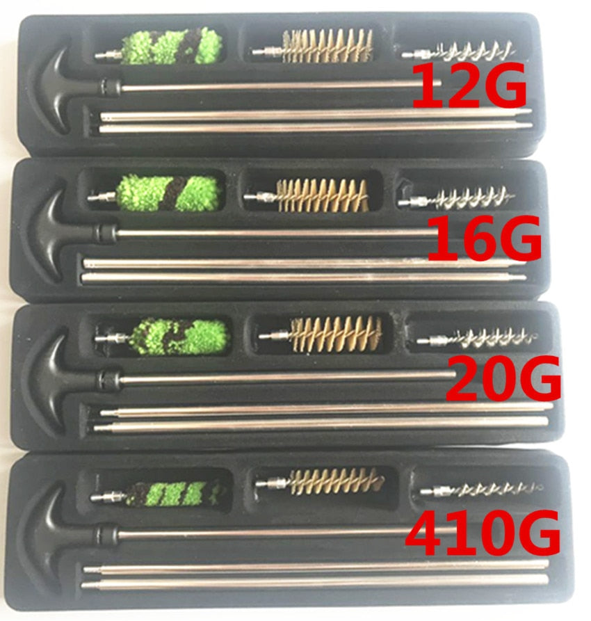 6Pcs/Set Tactical 12 GA 16 GA 20 GA 410 GA Gauge Hunting Gun Cleaning Set Rod Brush Rifle Tube Barrel Cleaning Kit Tool