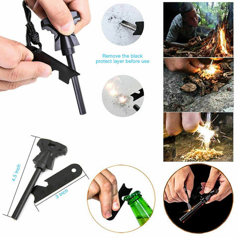 14 in 1 Outdoor Emergency Survival Gear Kit Hunting Fishing Camping Hiking Tools Accessories Equipment