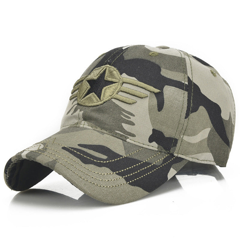 Outdoor camouflage embroidered baseball cap