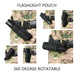 Outdoor Tactical Flashlight Pouch Holster 360 Degree Rotatable Clip Torch Cover for Belt Flashlight Holder Hunting Accessories