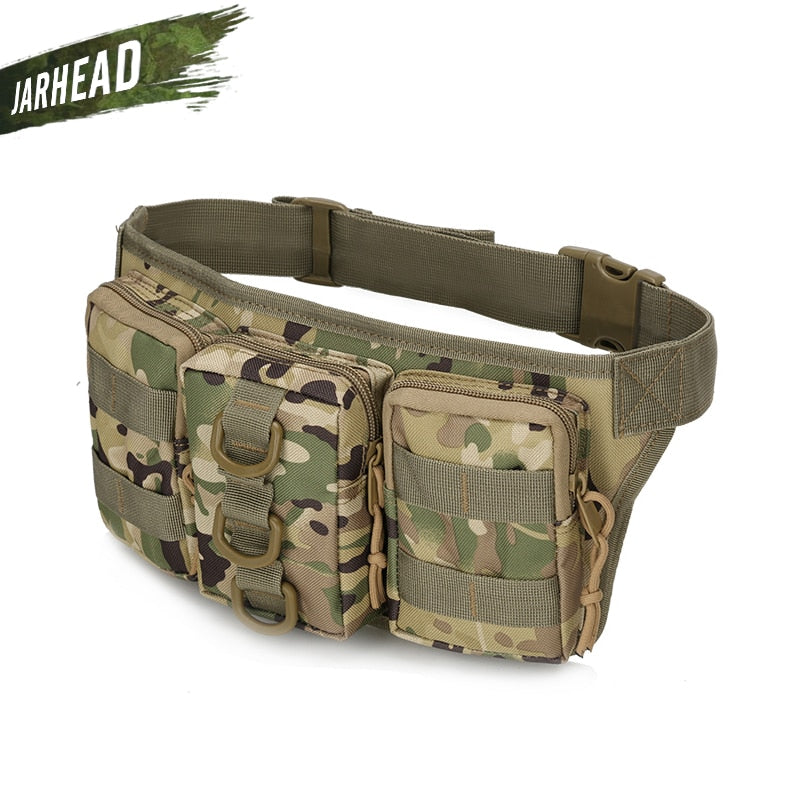 Tactical Waterproof Men Waist Pack Hiking nylon Waist Bag Outdoor Army Military Hunting Sports Climbing Camping Waist Pockets