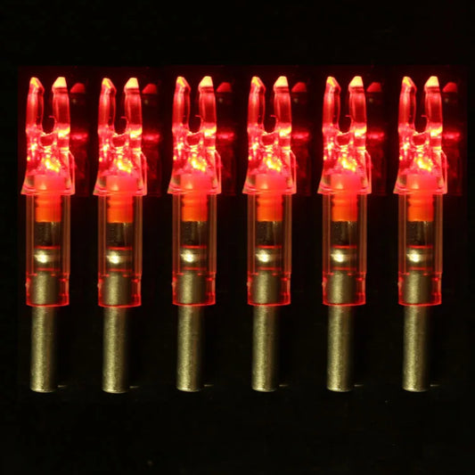 6/12pcs 6.2mm Arrow Automatically Lighted Red Green Led Arrow Nock For Carbon Arrow fiberglass arrow  Archery Hunting Shooting