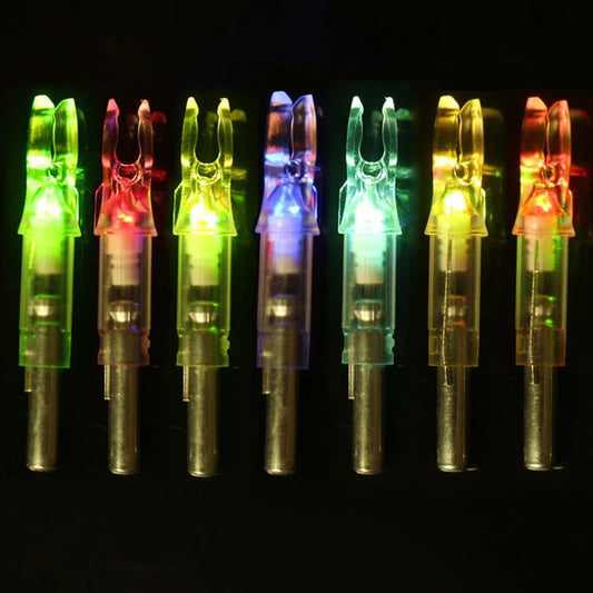 6/12pcs 6.2mm Arrow Automatically Lighted Red Green Led Arrow Nock For Carbon Arrow fiberglass arrow  Archery Hunting Shooting