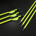 6/12pcs 28/30inches Archery Spine 500 Mixed Carbon Arrow Yellow for Recurve/Compound Bows Archery Hunting