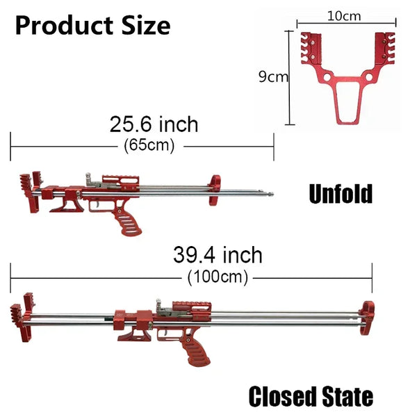 Long Rod Telescopic Metal Slingsshot Simpleshot Slingshot for Hunting Kit Outdoor Strong Precision Shooting Rubber Band Laser
