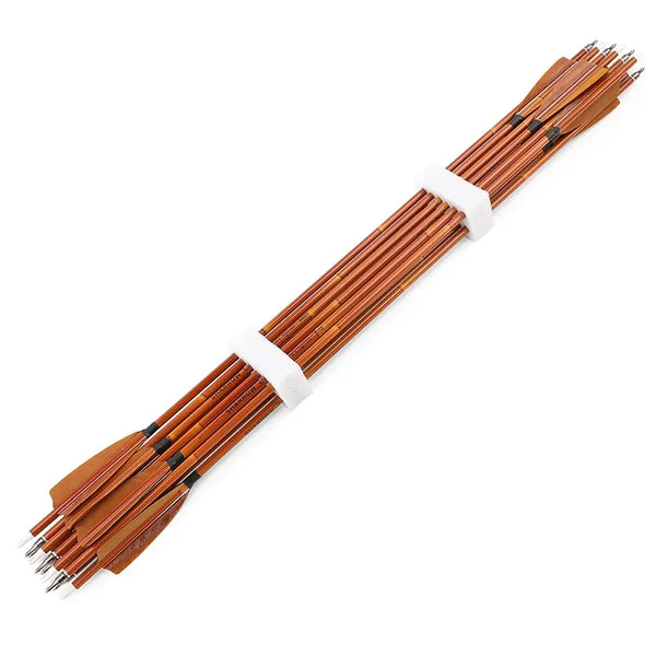 6/12pcs Mixed Carbon Arrows SP500 31.5" Inset Nock 4inch Brown Turkey Feathers ID 6.2mm OD7.8mm for Bow Archery Shooting Hunting