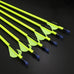 6/12pcs 28/30inches Archery Spine 500 Mixed Carbon Arrow Yellow for Recurve/Compound Bows Archery Hunting