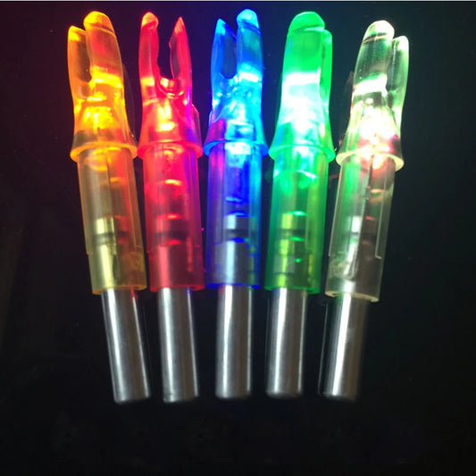 6/12pcs 6.2mm Arrow Automatically Lighted Red Green Led Arrow Nock For Carbon Arrow fiberglass arrow  Archery Hunting Shooting
