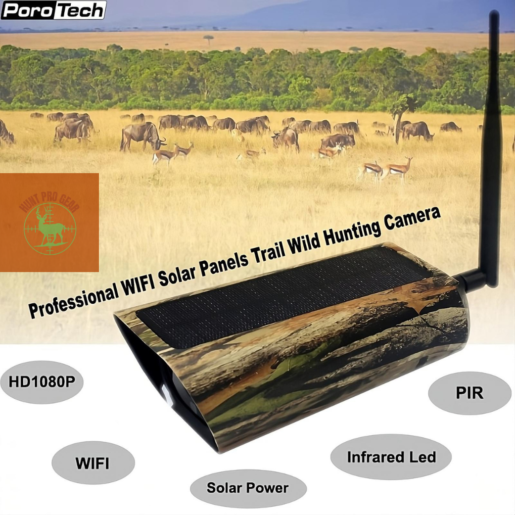 WildWanderer Outdoor HD Trail Camera with Built-in Solar Panel
