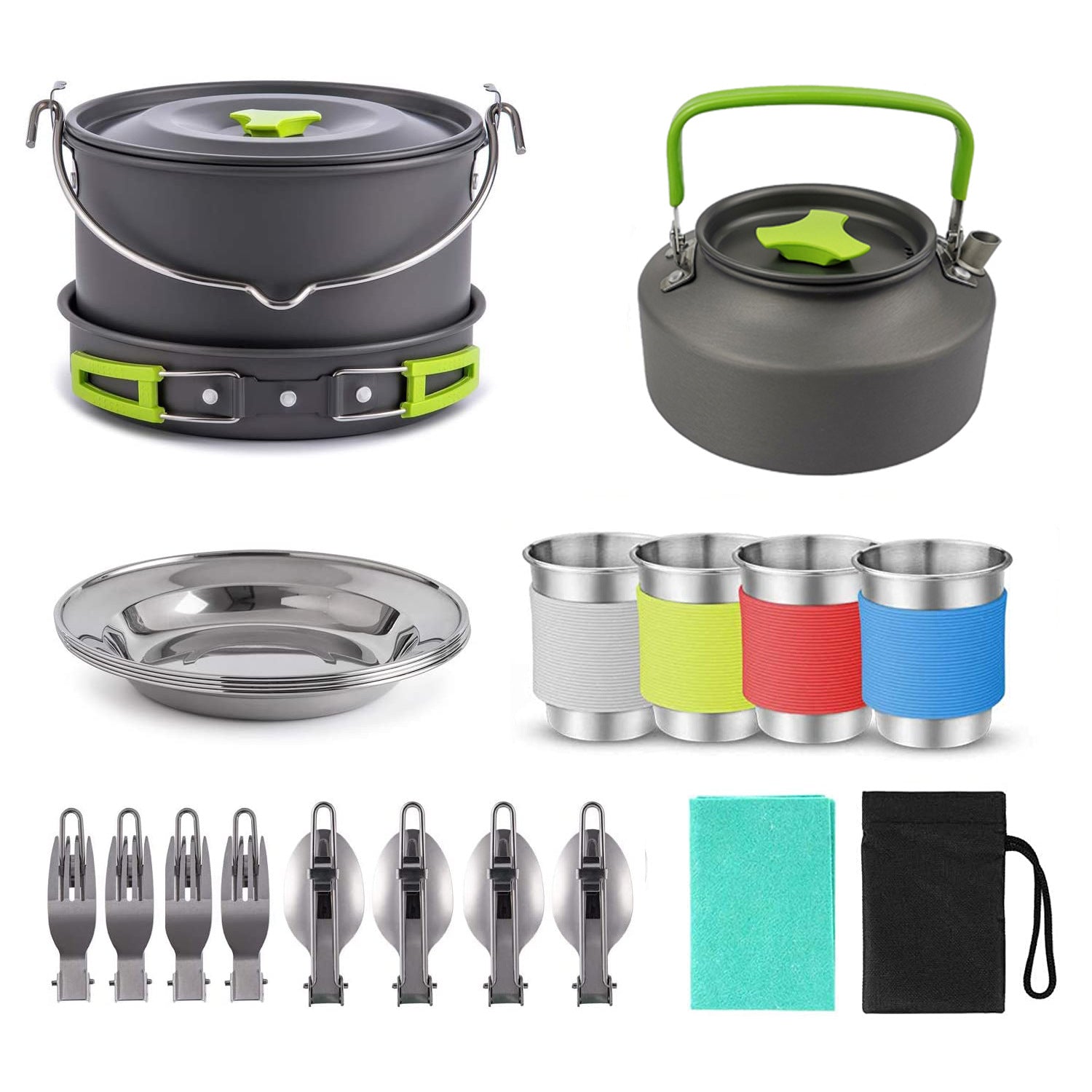 HPG CampMaster Campfire-Ready Aluminum Cookware Set