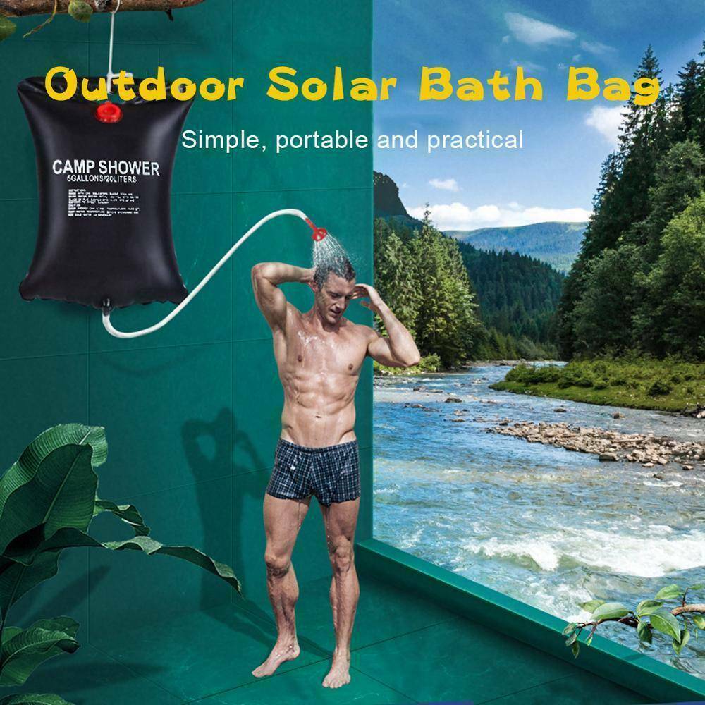 HPG SunSpa Portable Solar Shower: 20L Compact Camping Bath Bag