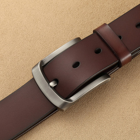 Fashion Men's Leather Belt With Pin Buckle