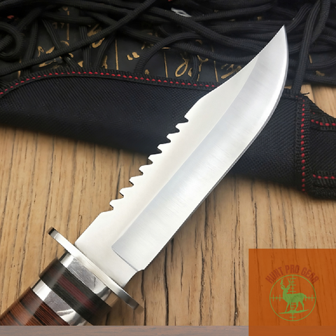 Wild Survival Sharp Blade Knife With Hand Guard And Sheath