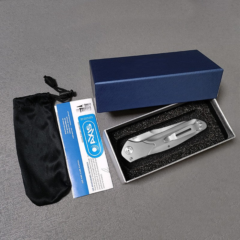 High Hardness Titanium Alloy Camping Survival Portable Pocket Knife